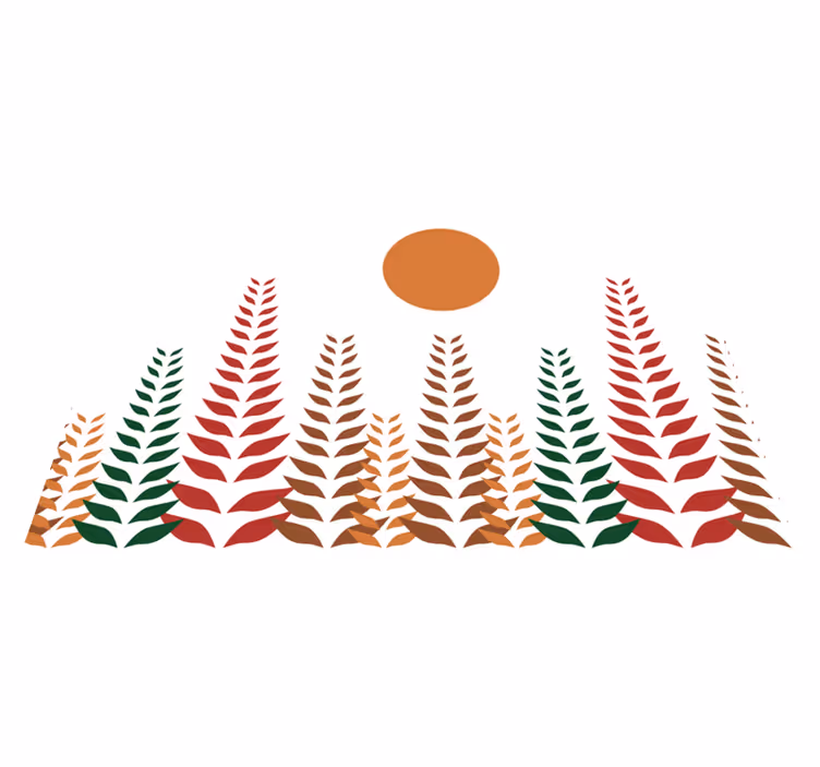 Modern placemats with chic leaf design - TenStickers