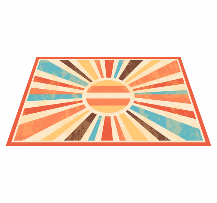 Modern placemats with radiant sunburst design - TenStickers