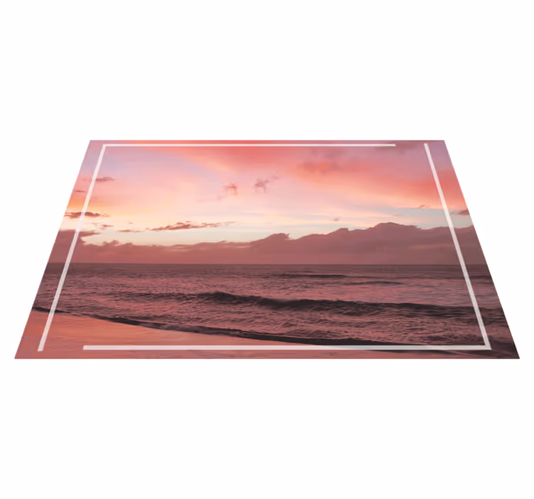 Modern placemats serene coastal sunset - TenStickers