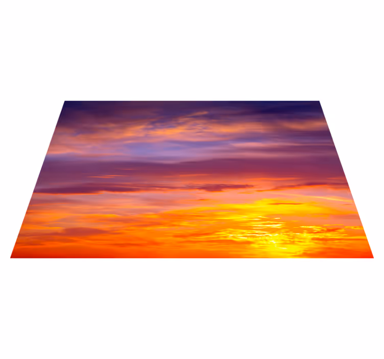 Modern placemats sunset horizon view - TenStickers