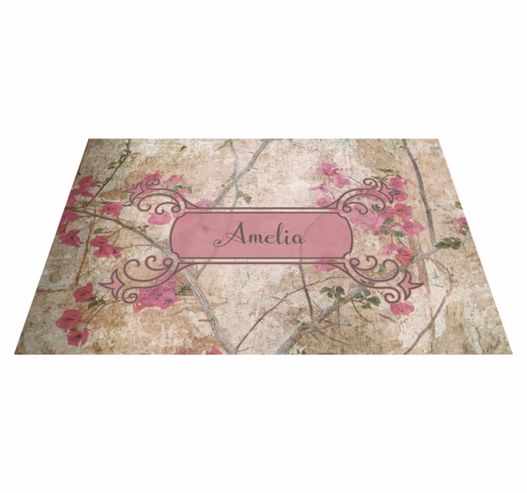 Personalisable placemat personalized botanical design - TenStickers