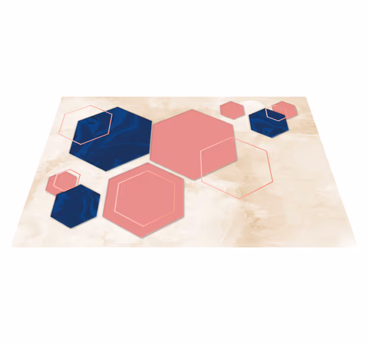 Modern placemats with hexagonal pattern design - TenStickers
