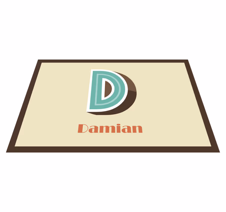 3d letter personalised placemats - TenStickers