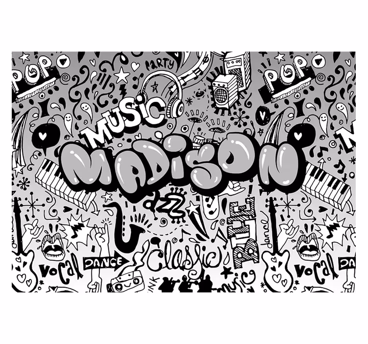 Music wall mural music inspired design - TenStickers