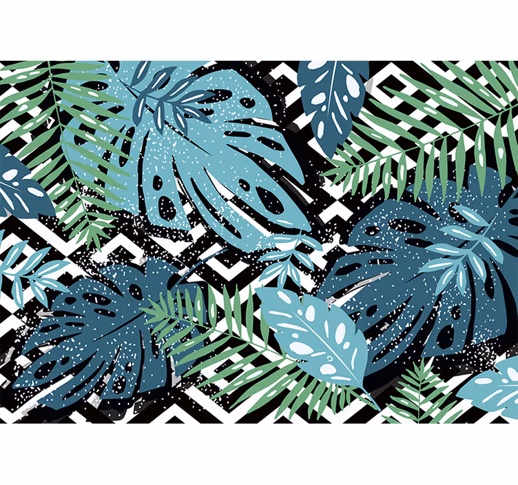 Tropical Leaf Elements wall mural nature - TenStickers