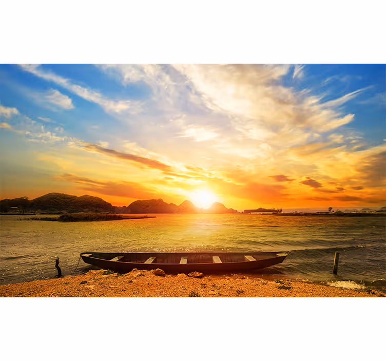 Serene Sunset View landscape wall mural - TenStickers