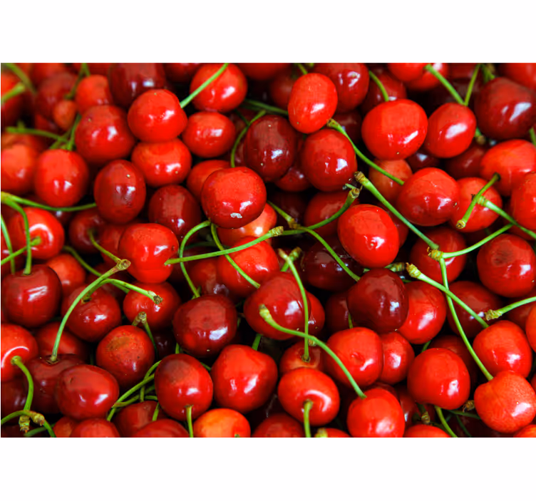 Ripe cherry bunches flower wall mural - TenStickers