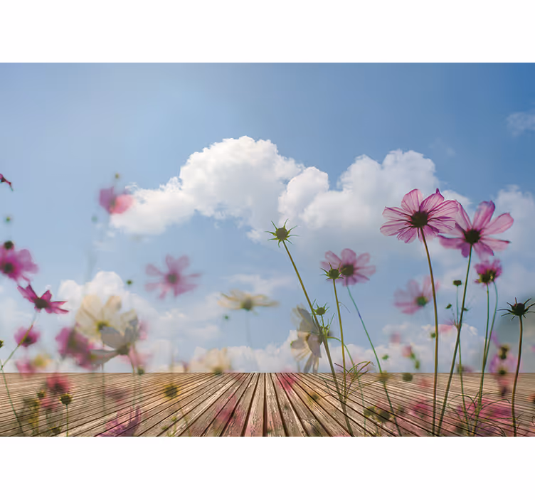 Delicate Floral Blooms flower wall mural - TenStickers