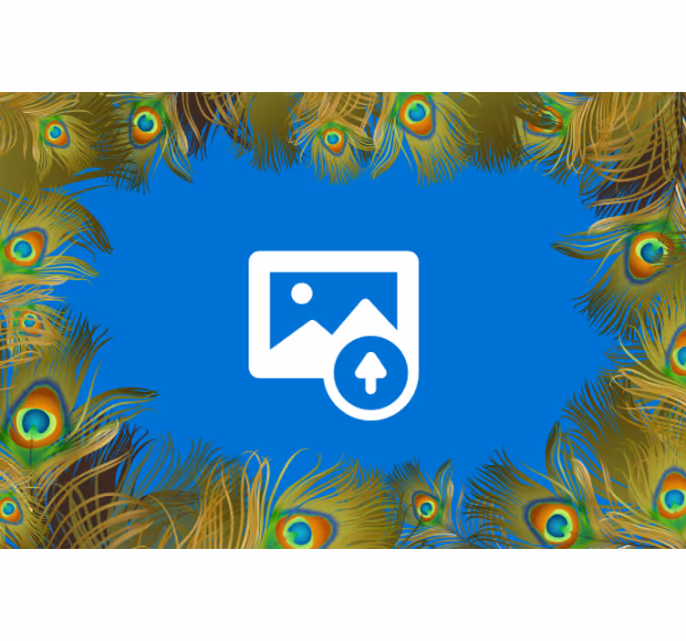 Peacock Feather Surround texture wall mural - TenStickers