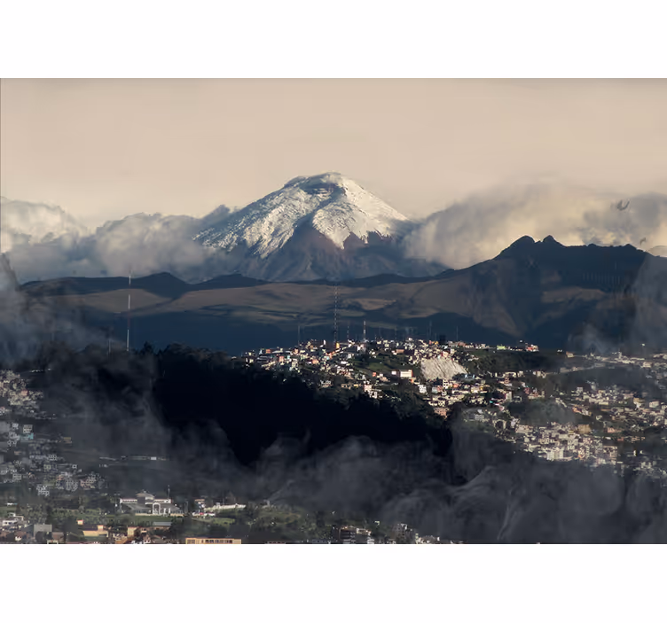 Icy Mountain Vista wall mural mountain - TenStickers