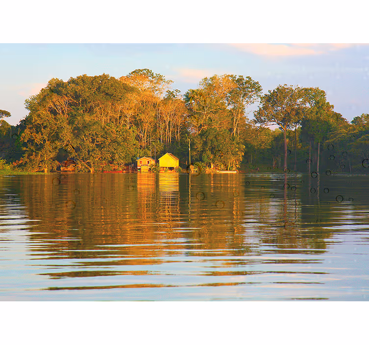 Serene Waterscape Reflection landscape wall mural - TenStickers