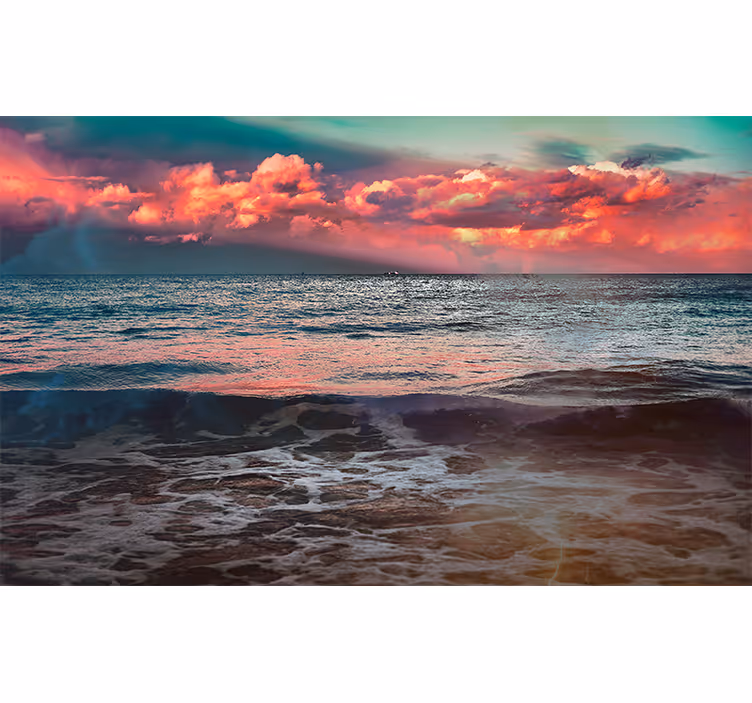 Ocean Sunset Serenity wall mural nature - TenStickers