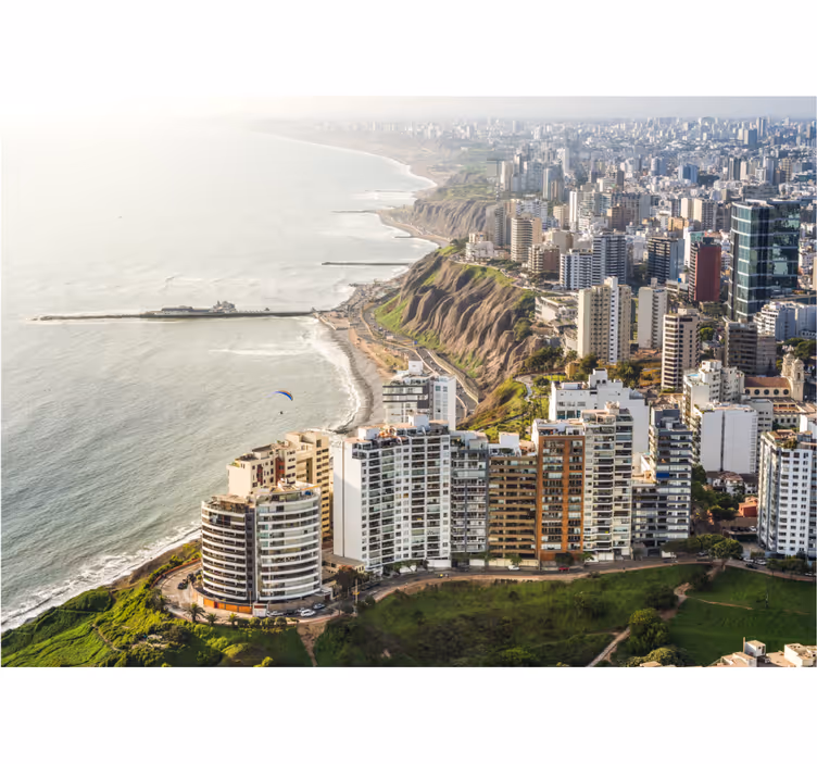 Seaside Urban Skyline city wall mural - TenStickers