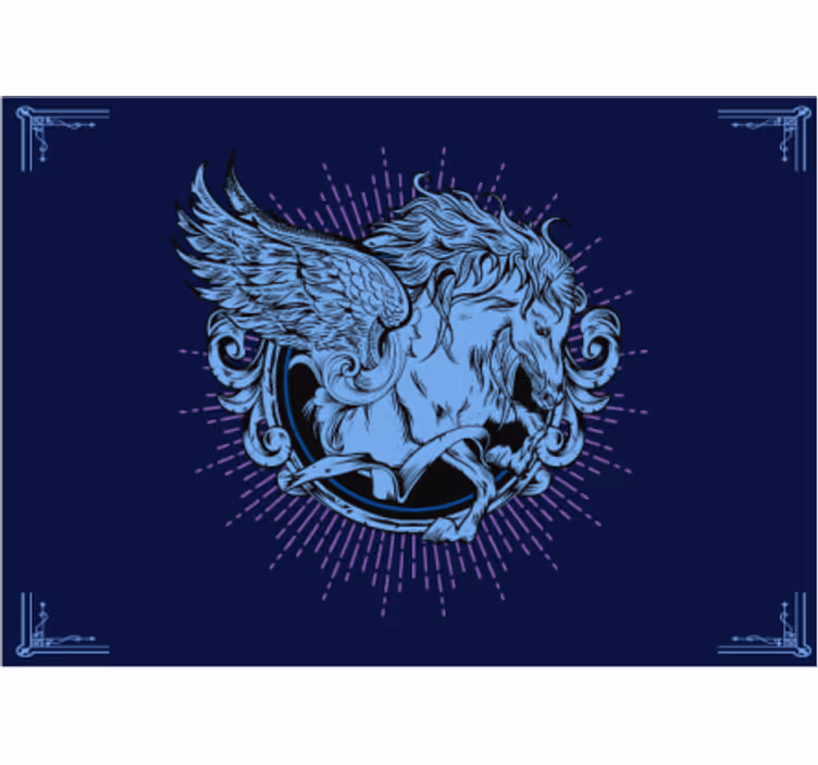 Lion wall mural winged lion emblem design - TenStickers