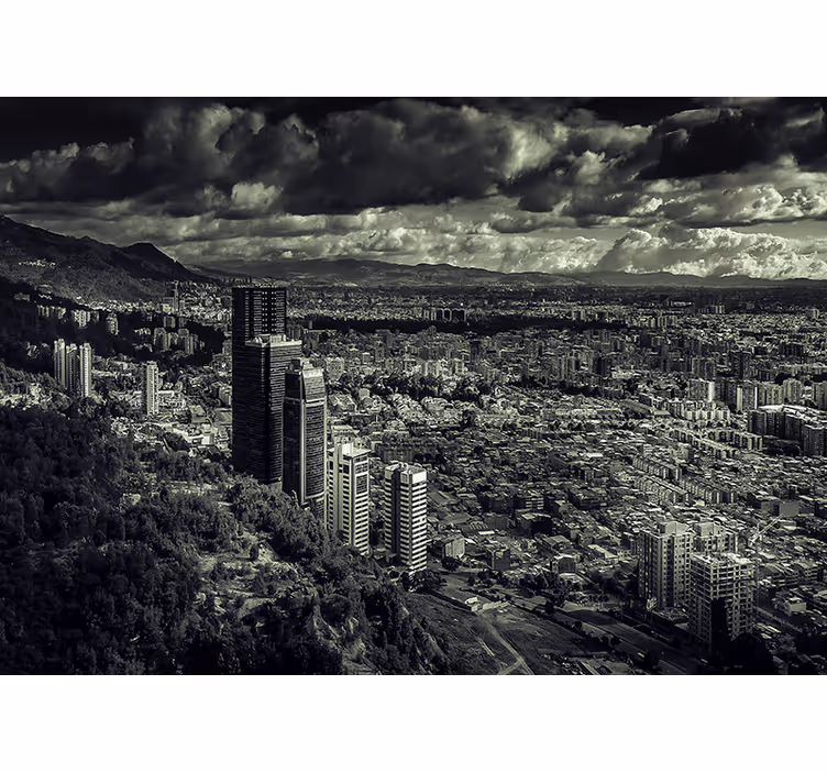 Mountain View Cityscape city wall mural - TenStickers