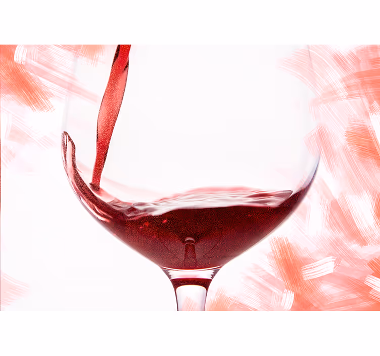 Romantic wall mural wine glass splash - TenStickers