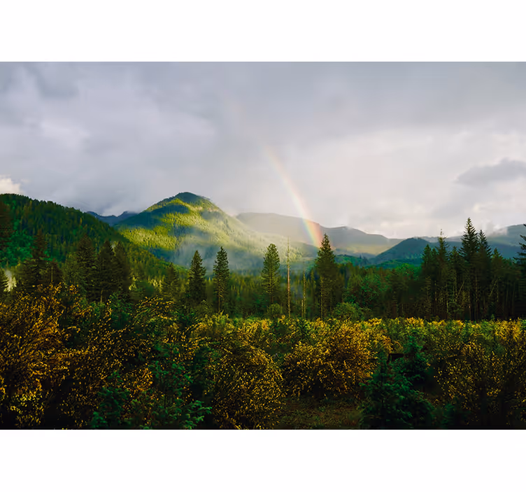 Mountainous Landscape View wall mural nature - TenStickers
