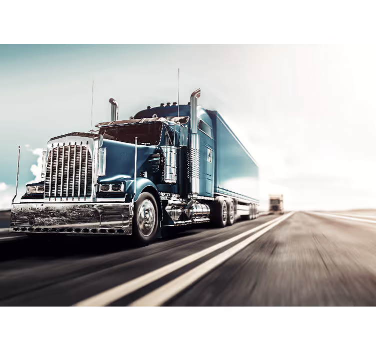 Wall mural vehicle lorry on highway - TenStickers
