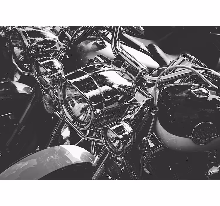 Classic Chrome Motorcycles wall mural vehicle - TenStickers