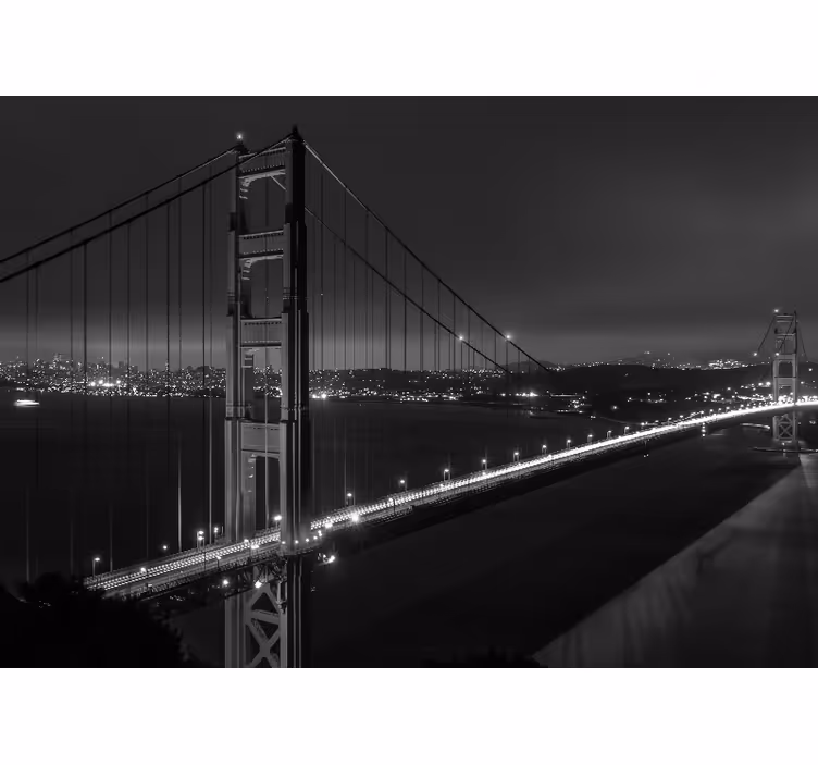 City wall mural golden gate bridge connection - TenStickers