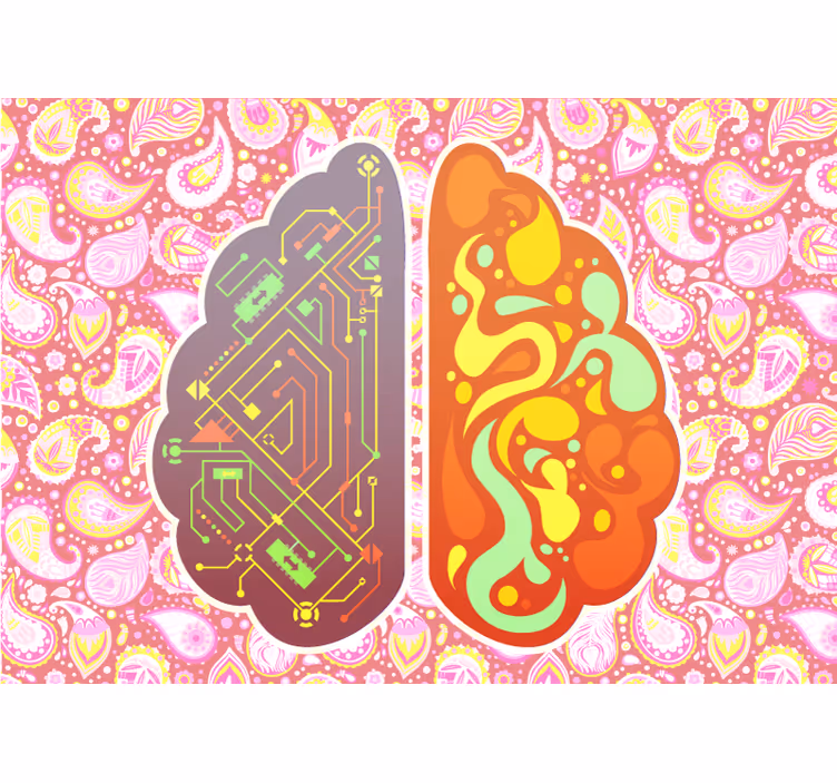 Brain Circuit Patterns abstract wall mural - TenStickers