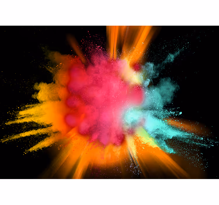 Abstract wall mural colorful powder burst - TenStickers