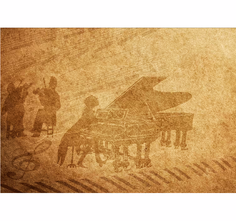 Music wall mural piano performance artwork - TenStickers