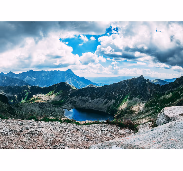 Landscape wall mural grand mountain lake - TenStickers