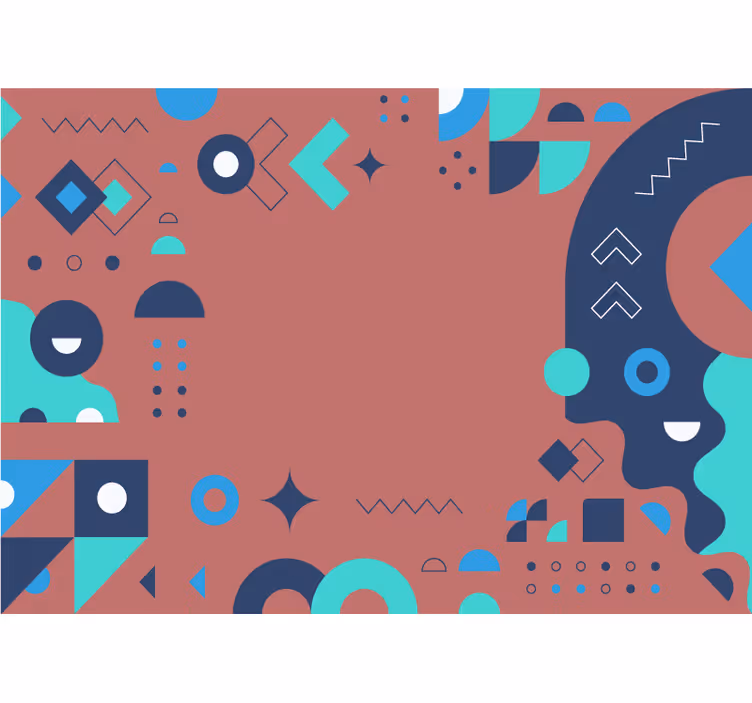 Abstract wall mural geometric pattern design - TenStickers