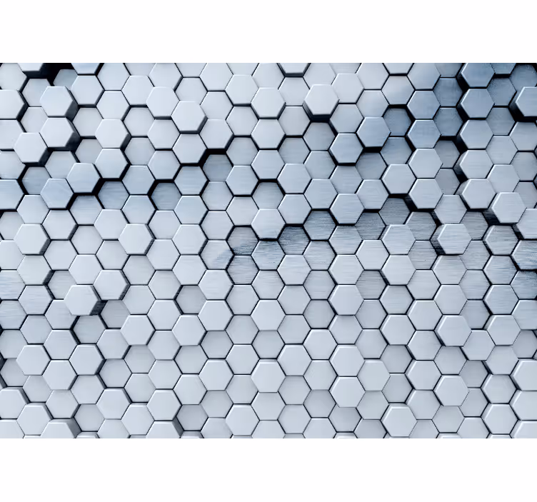 Hexagon Pattern Design texture wall mural - TenStickers