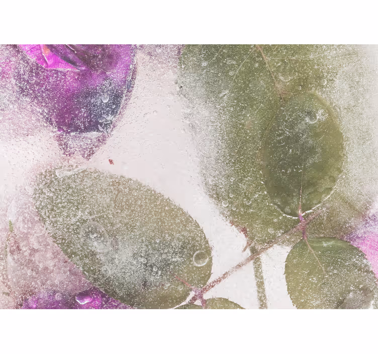Purple floral elements flower wall mural - TenStickers