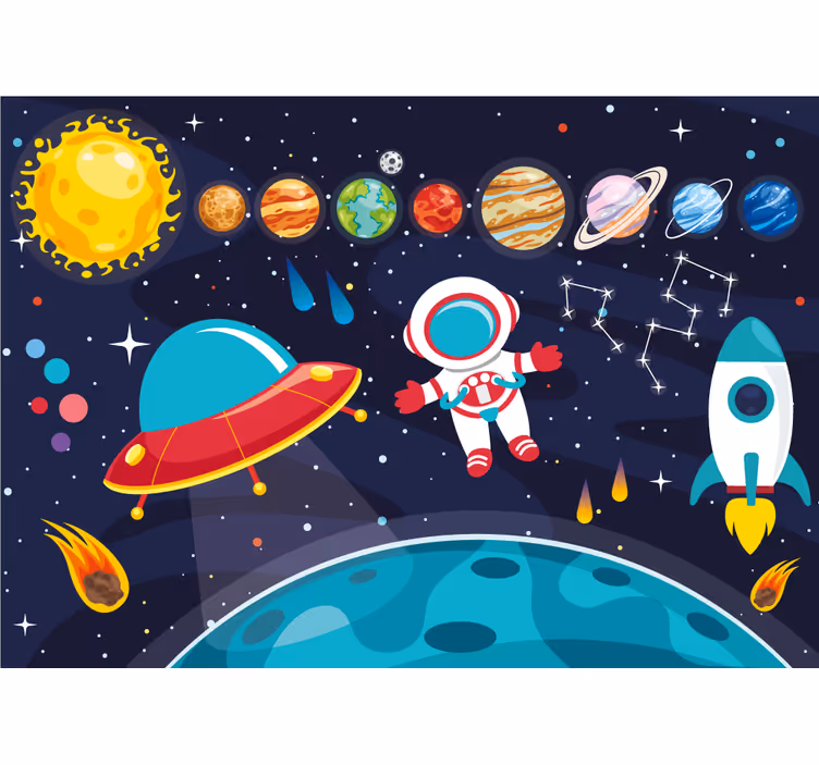 Wall mural fantasy cosmic journey design - TenStickers