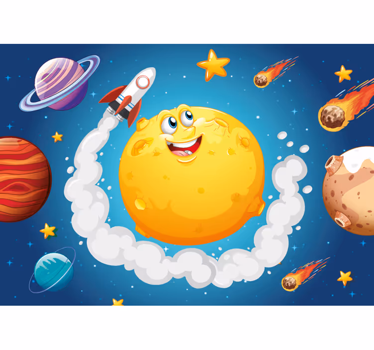 Wall mural fantasy space adventure theme - TenStickers