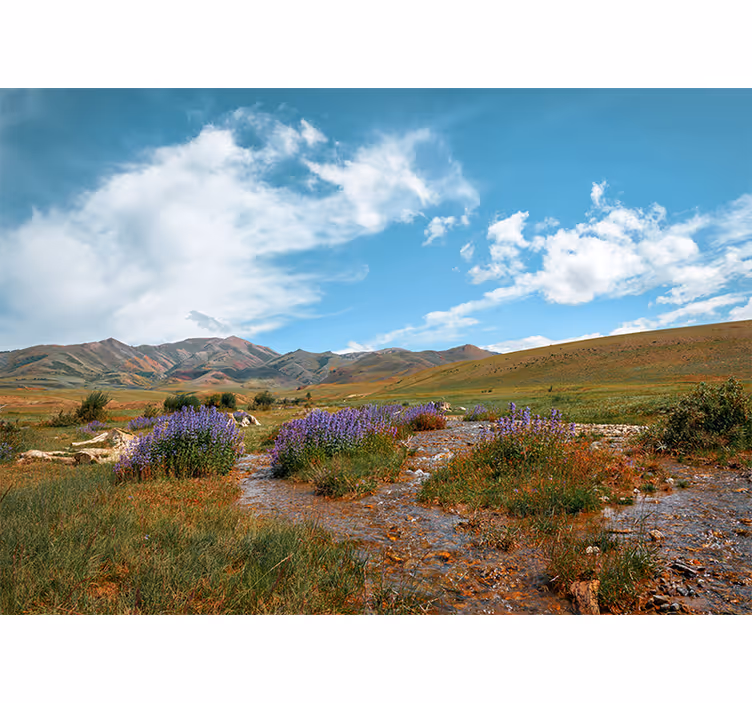 Wall mural nature vast mountain scenery - TenStickers