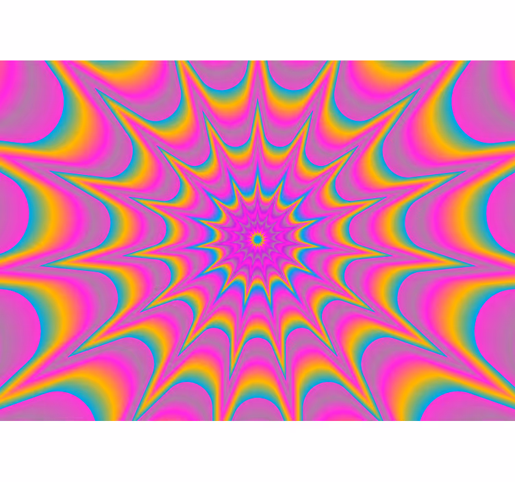 Abstract wall mural hypnotic radiating design - TenStickers
