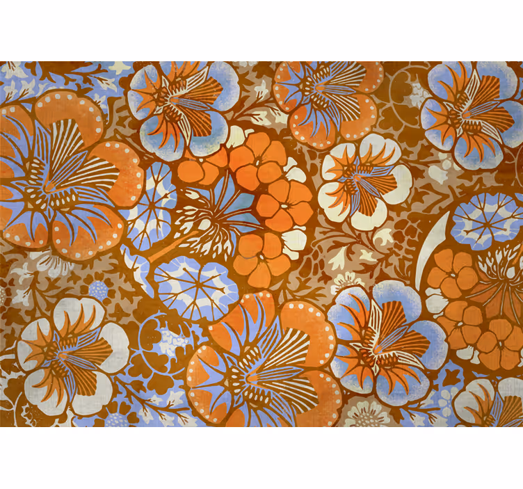 Abstract floral composition flower wall mural - TenStickers