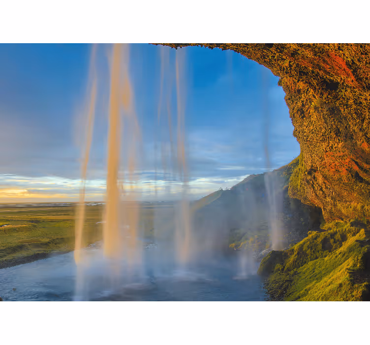 Wall mural mountain majestic waterfall viewpoint - TenStickers