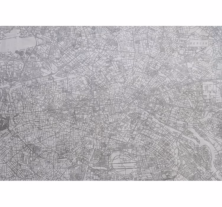 Berlin wall mural detailed map of berlin - TenStickers