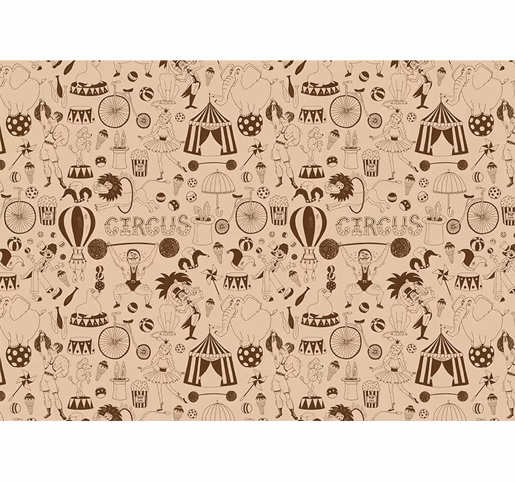 People wall mural circus performance artwork - TenStickers