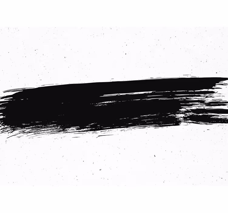 Abstract wall mural black brush stroke design - TenStickers