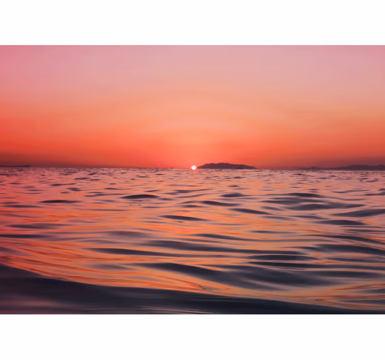 Twilight above the sea under the sea wall mural - TenStickers