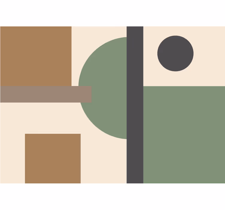 Abstract wall mural in geometric shape design - TenStickers