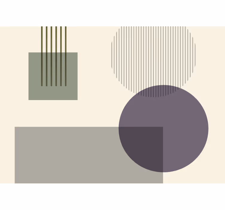Abstract wall mural geometric shape dance - TenStickers