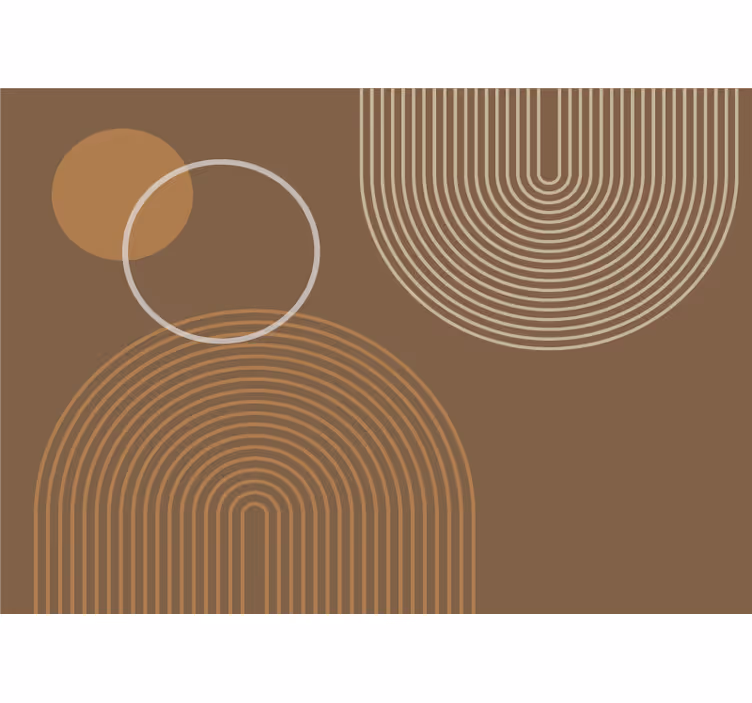 Abstract wall mural geometric circular designs - TenStickers