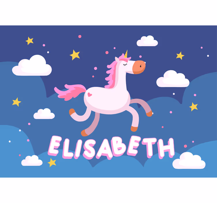 Animals wall mural whimsical unicorn dreamland - TenStickers