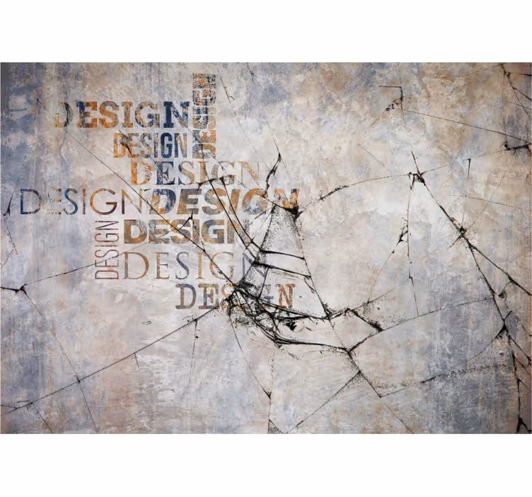 Conceptual Lettering abstract wall mural - TenStickers