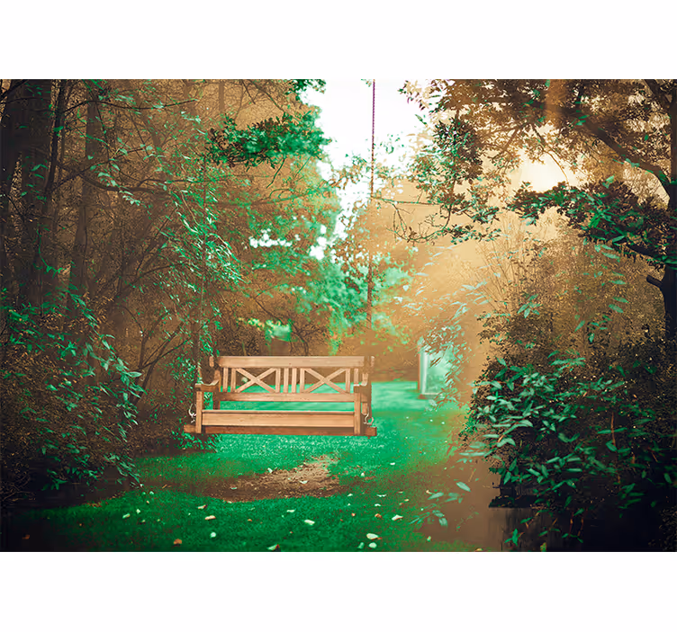 Wall mural nature serene garden retreat - TenStickers