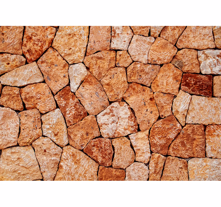 Mural stone wall with textured stone design - TenStickers