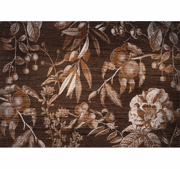 Flower wall mural floral art design - TenStickers