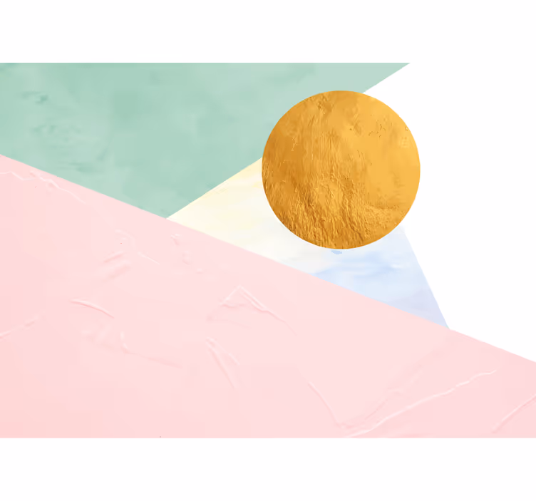 Abstract wall mural with stylish geometric shapes - TenStickers